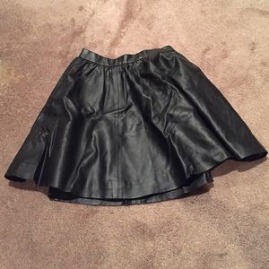 H&M Faux Leather Skater Skirt - Size 2