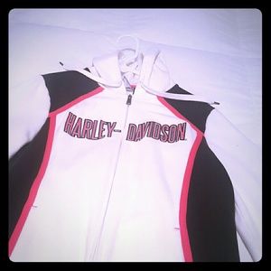 Harley daviddon zip up hoodie