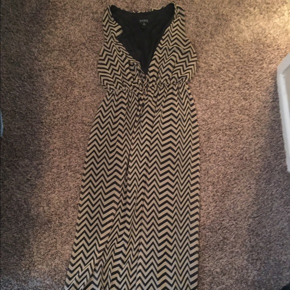 Chevon Print Maxi Dress