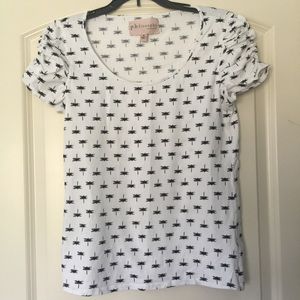 Sweet tee with dragonfly pattern