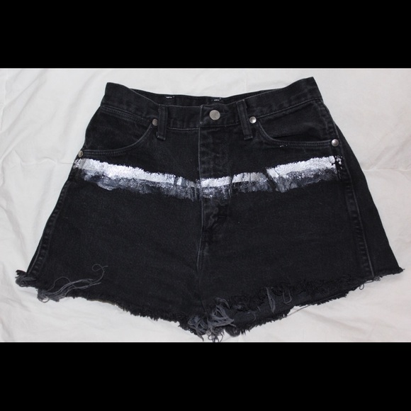 Rag Union/ Wrangler shorts w/sliver stripes