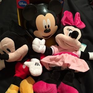 mickey shape sorter and mickey and minnie puppet