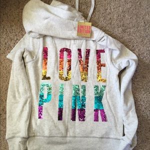 NWT Medium Victoria Secret Pink Hoodie Sweatshirt