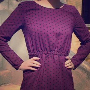 Polka dot pullover dress