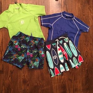 Bundle of 3T- 2 swim suits (shorts)&2 swim shirts