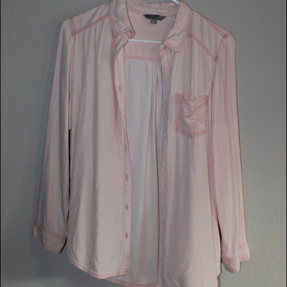 Light pink button down top!
