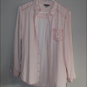 Light pink button down top!