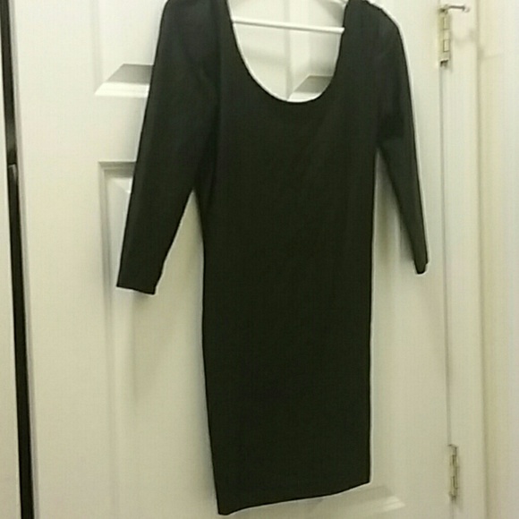 F21 Black Body Con Dress
