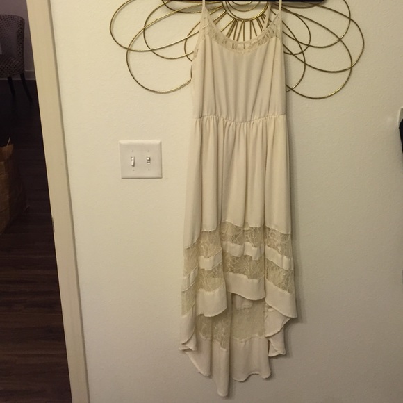 High-low Cream Dress