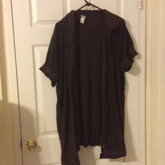 Terry cloth Cover-up. Zips closed.  Hooded!