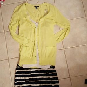 Lime button up cardigan