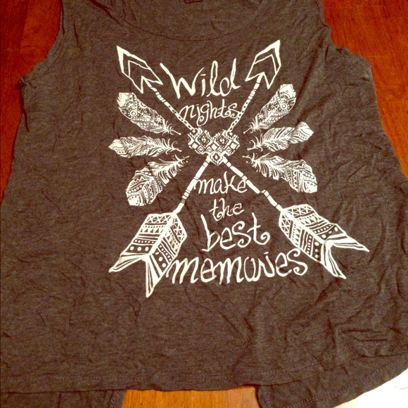 Open back grey tank top