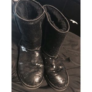 Black Sequin UGGS