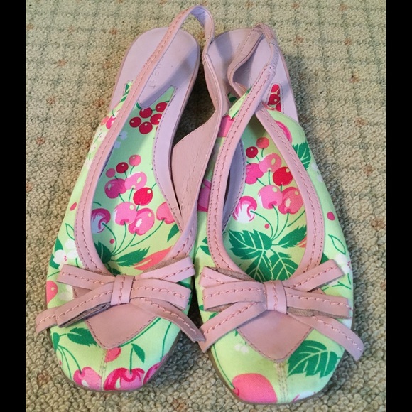 New Nine 9 West cherry sandals slingback flats 8M