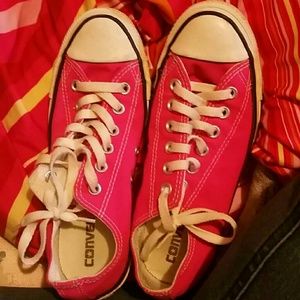 Pink converse.