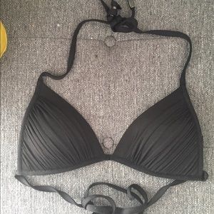Black triangle bikini top