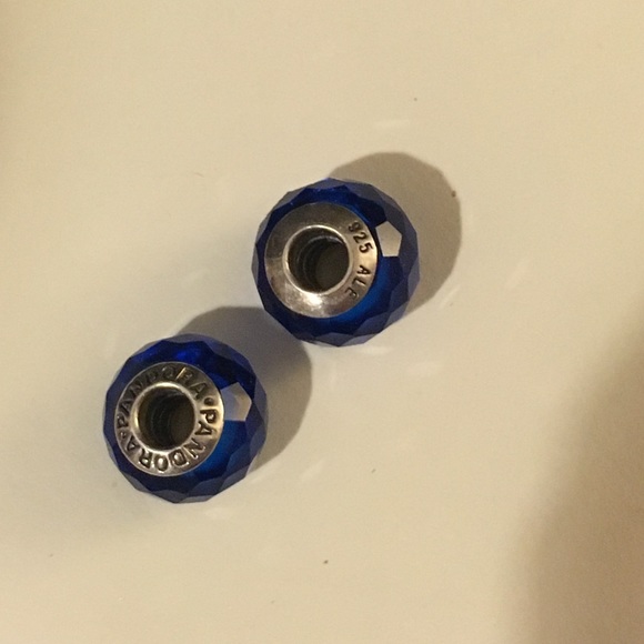 PANDORA Authentic Navy Faceted Beads RESERVED