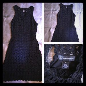 INC crocheted dress in black, size M.