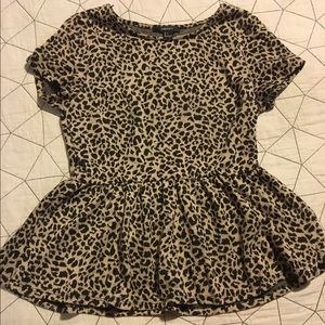 Leopard baby doll top