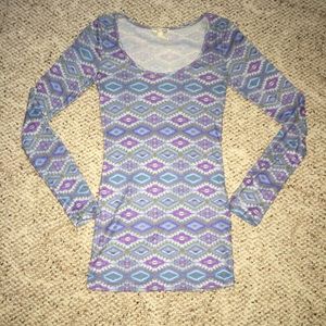 Tribal printed top