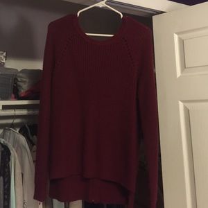 oversized maroon sweater