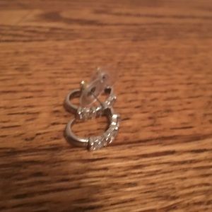 Silver earrings with crystals