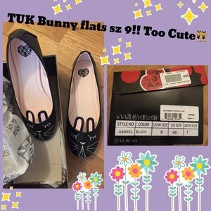 ❣NEW IN BOX! Adorable TUK bunny flats sz 9!❣🐰😃😋