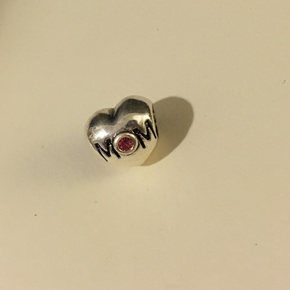 MOM 925 ALE charm w Pink CZ NWOT