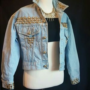Rare Denim Jacket w/embellishment streetwear ready