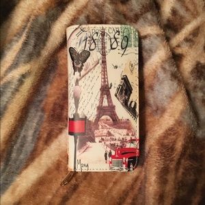 Paris-themed Zipper Wallet