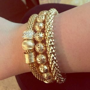 Gorgeous brand new gold colored bracelets set(3)