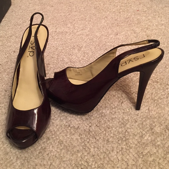 RSVP brown platform slingback pumps, 8.5M - Picture 1 of 4