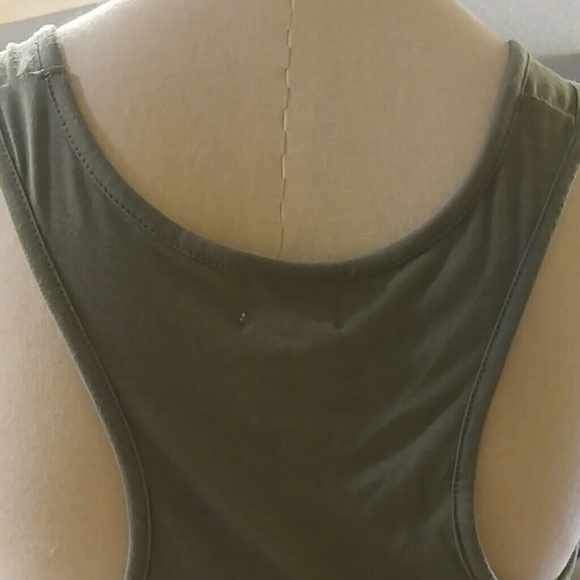 Eyelash Green Ruffle and Lace Tank Racerback - Picture 3 of 4