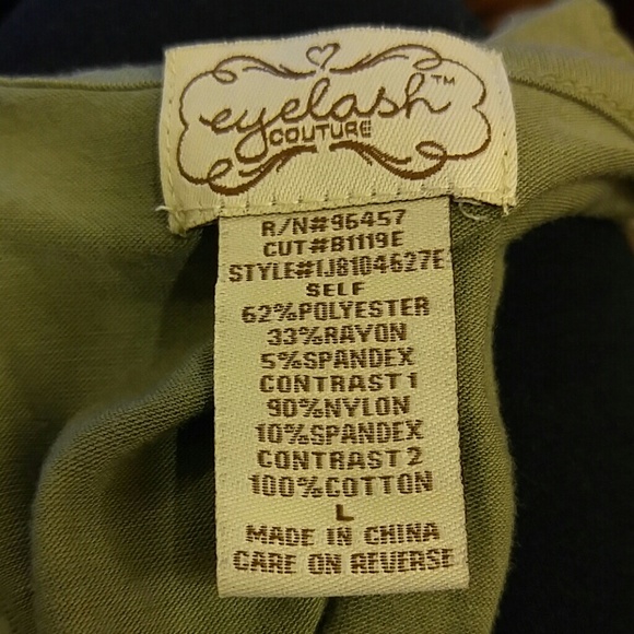 Eyelash Green Ruffle and Lace Tank Racerback - Picture 4 of 4