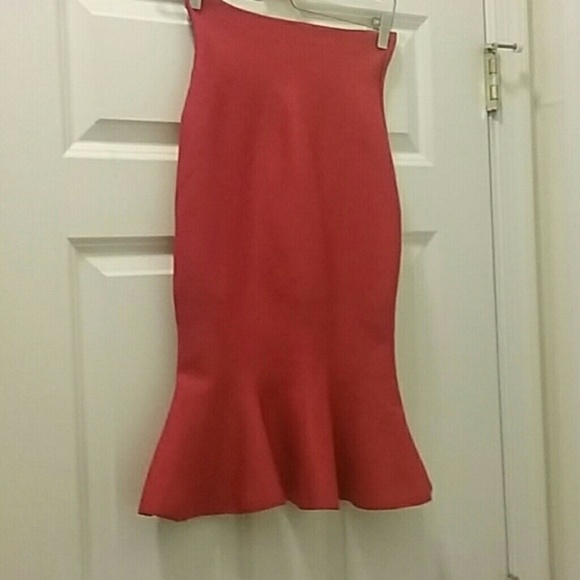 Red Trumpet Bandage Skirt