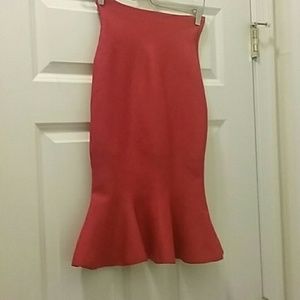Red Trumpet Bandage Skirt