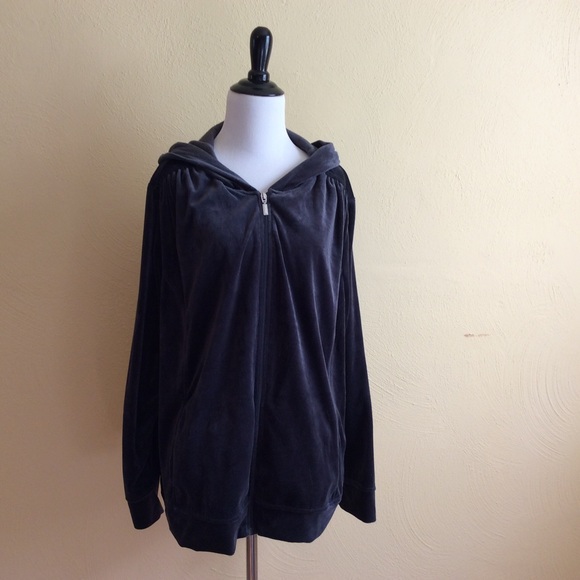 Gray Faded Glory Zip Hooded Sweatshirt