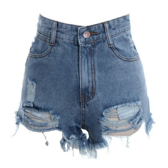 Denim High Waisted Shorts