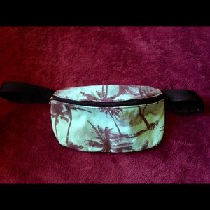 turquoise palm tree fanny pack