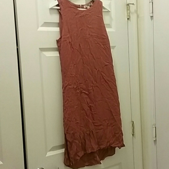 F21 Burnt Orange Crepe Dress