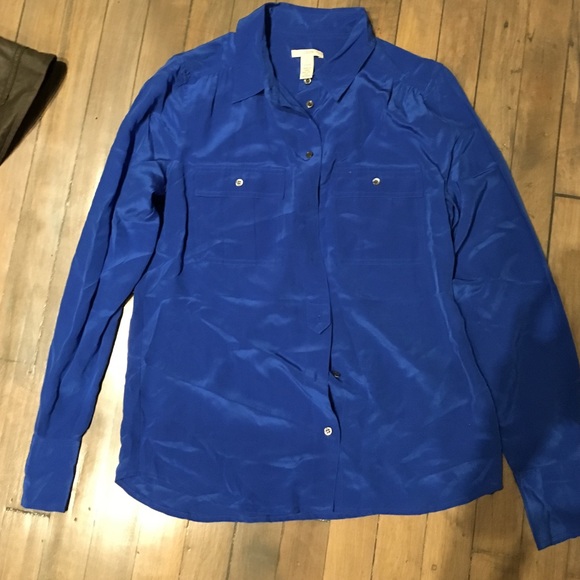 J crew never worn silk button up