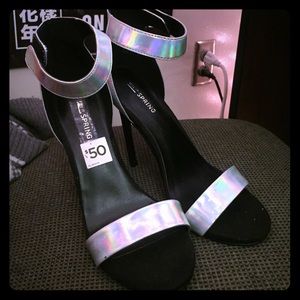 Silver Holographic/Iridescent Heels