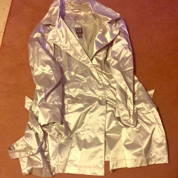 Silver rain jacket