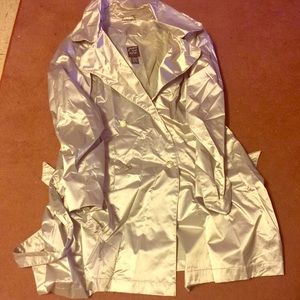 Silver rain jacket