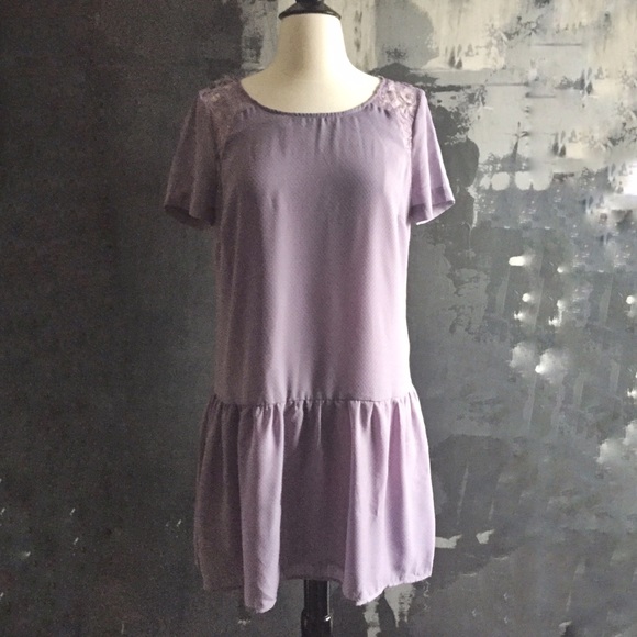 Urban Outfitters Dresses & Skirts - Lavender Drop Waist Dress w/ Lace Details
