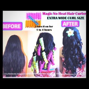 Lightly used heatless hair curlers! These do work!