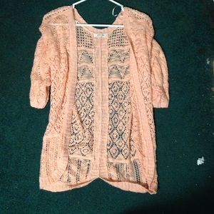 peach colored cardigan which also looks brand new