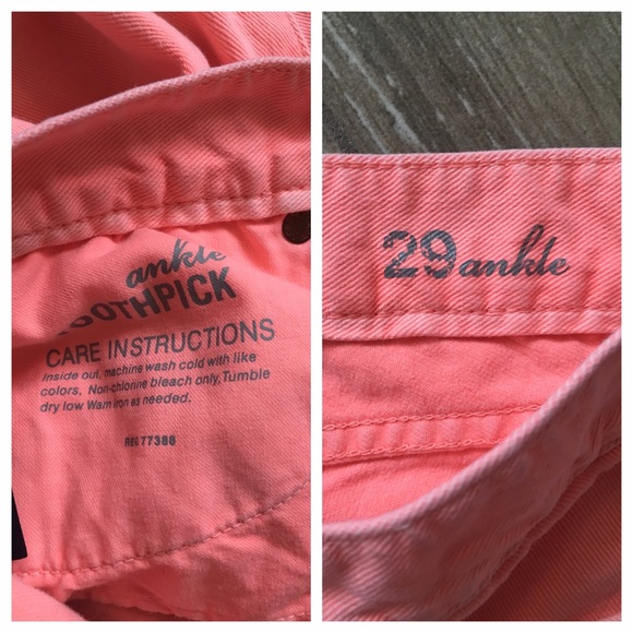 🌟Sold🌟J. Crew Toothpick Neon Ankle Jeans - Picture 3 of 4