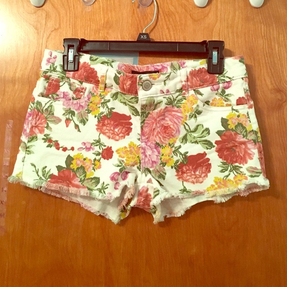 Love Culture red floral shorts