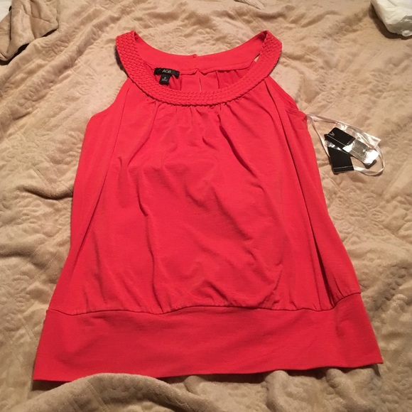 Dark orange sleeveless shirt, new with tags